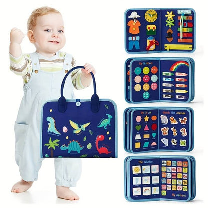 Fun Learning Activity Book for Kids with Laces and Zippers