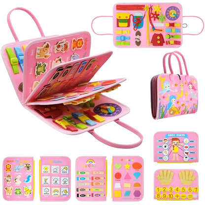 Fun Learning Activity Book for Kids with Laces and Zippers