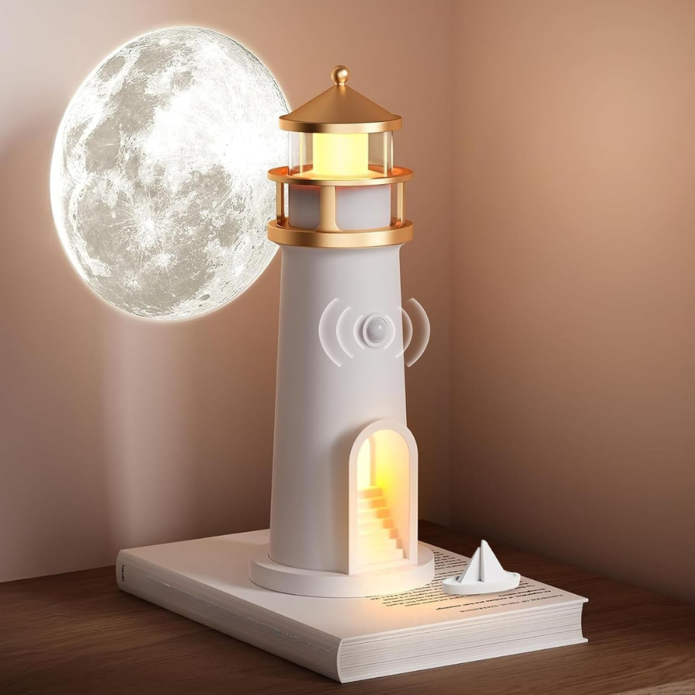 Soft Warm Night Table Lamp Coastal Bedroom Light - Luxicro