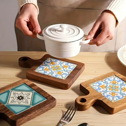 Exotic Dark Wood Decorative Trivets - Luxicro