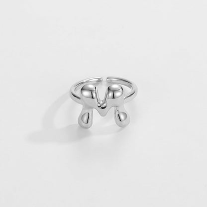 Stylish Monogram Letter Ring