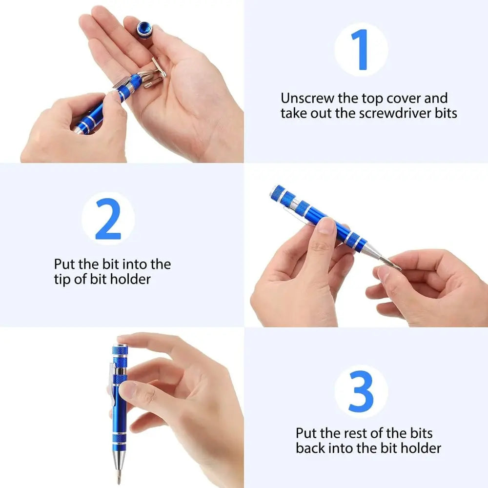 Portable 8-in-1 Pocket Tool Kit