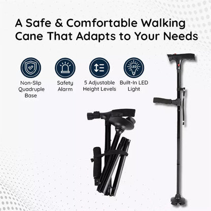 Portable Adjustable LED Walking Stick