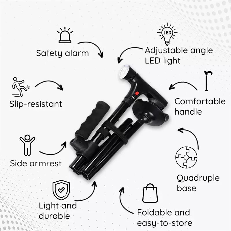 Portable Adjustable LED Walking Stick