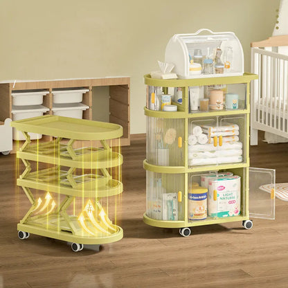 Foldable 3 Tier Utility Cart - Luxicro