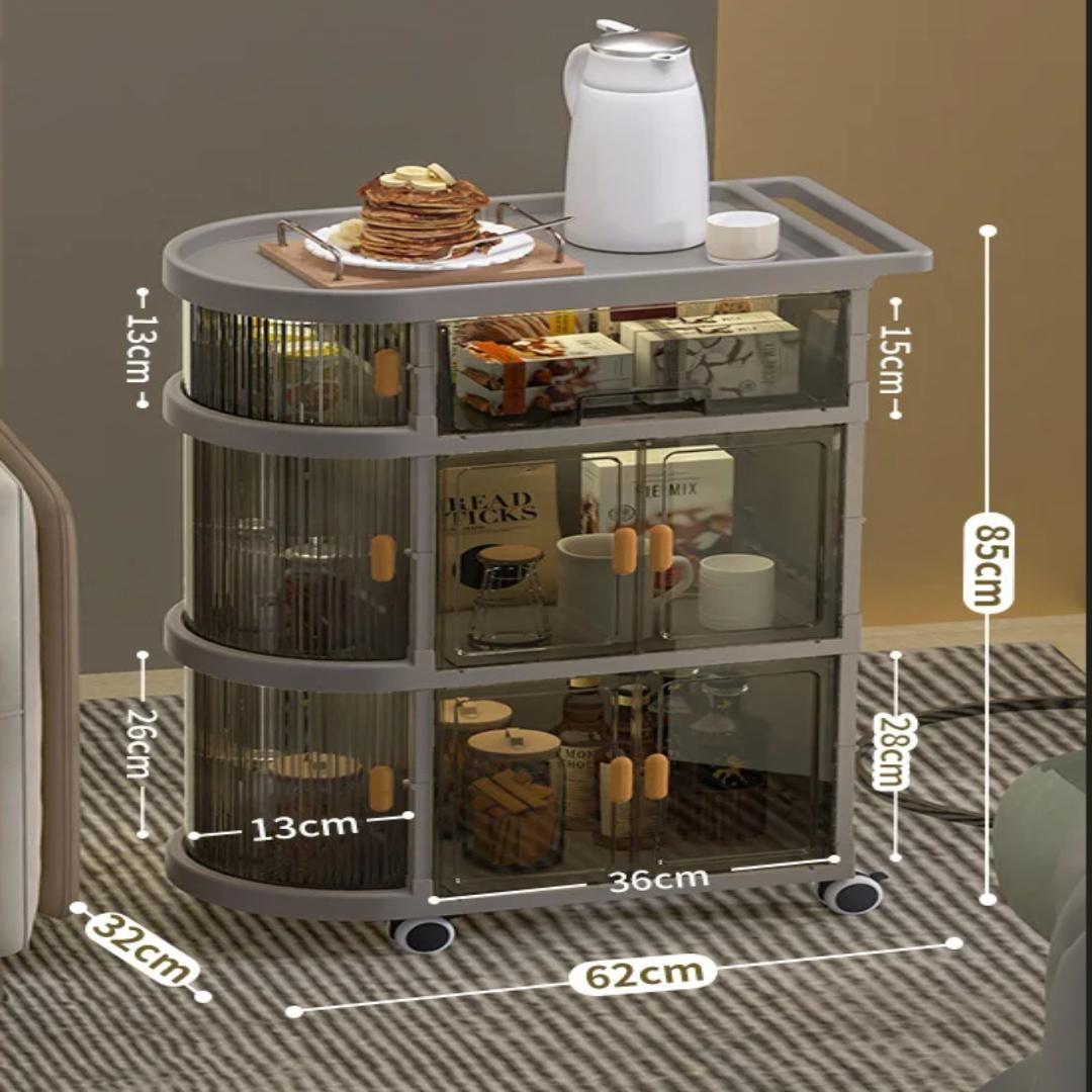 Foldable 3 Tier Utility Cart