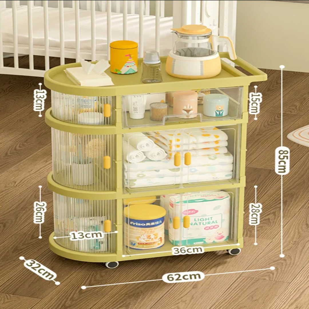 Foldable 3 Tier Utility Cart
