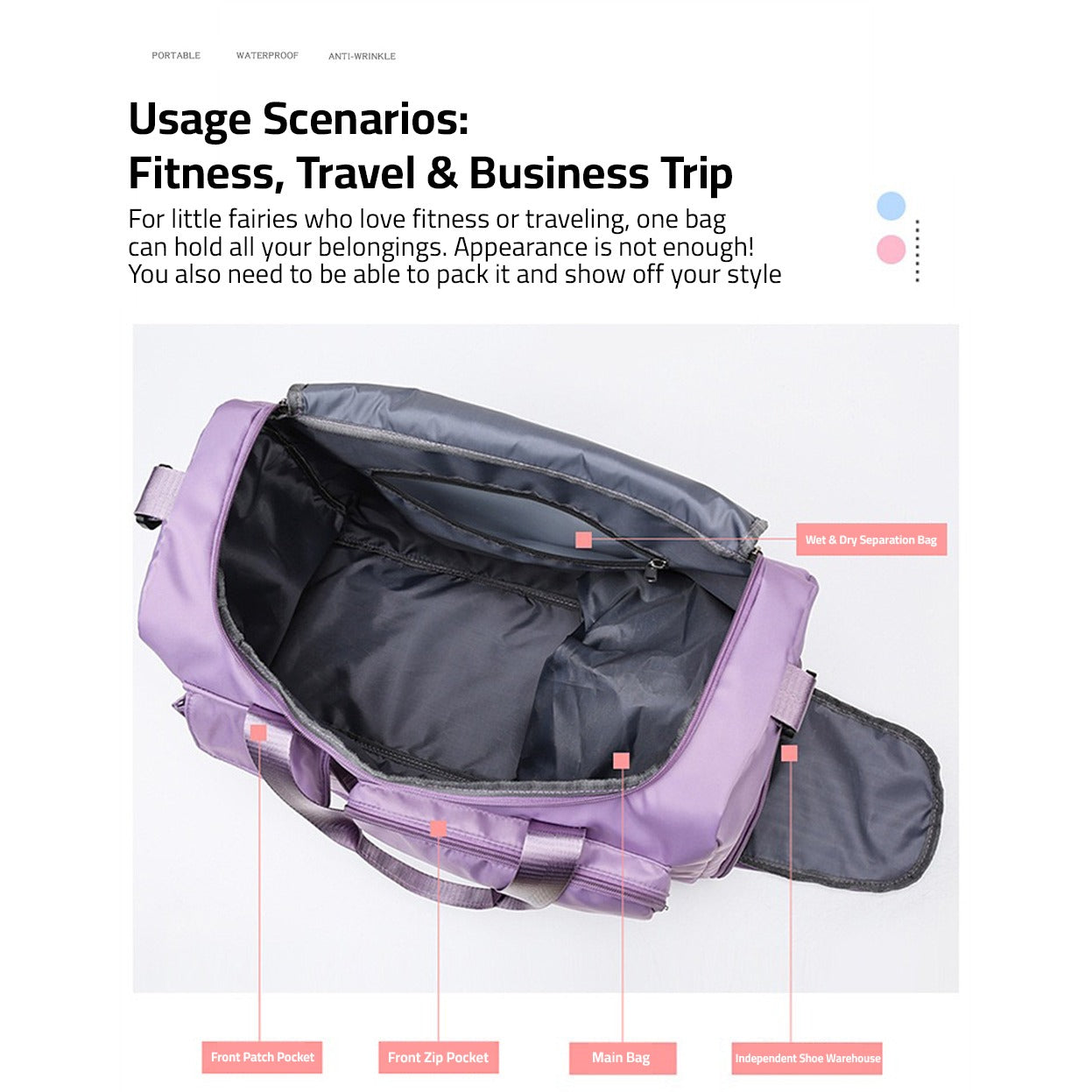 Durable Sports Gym Bag for Travel