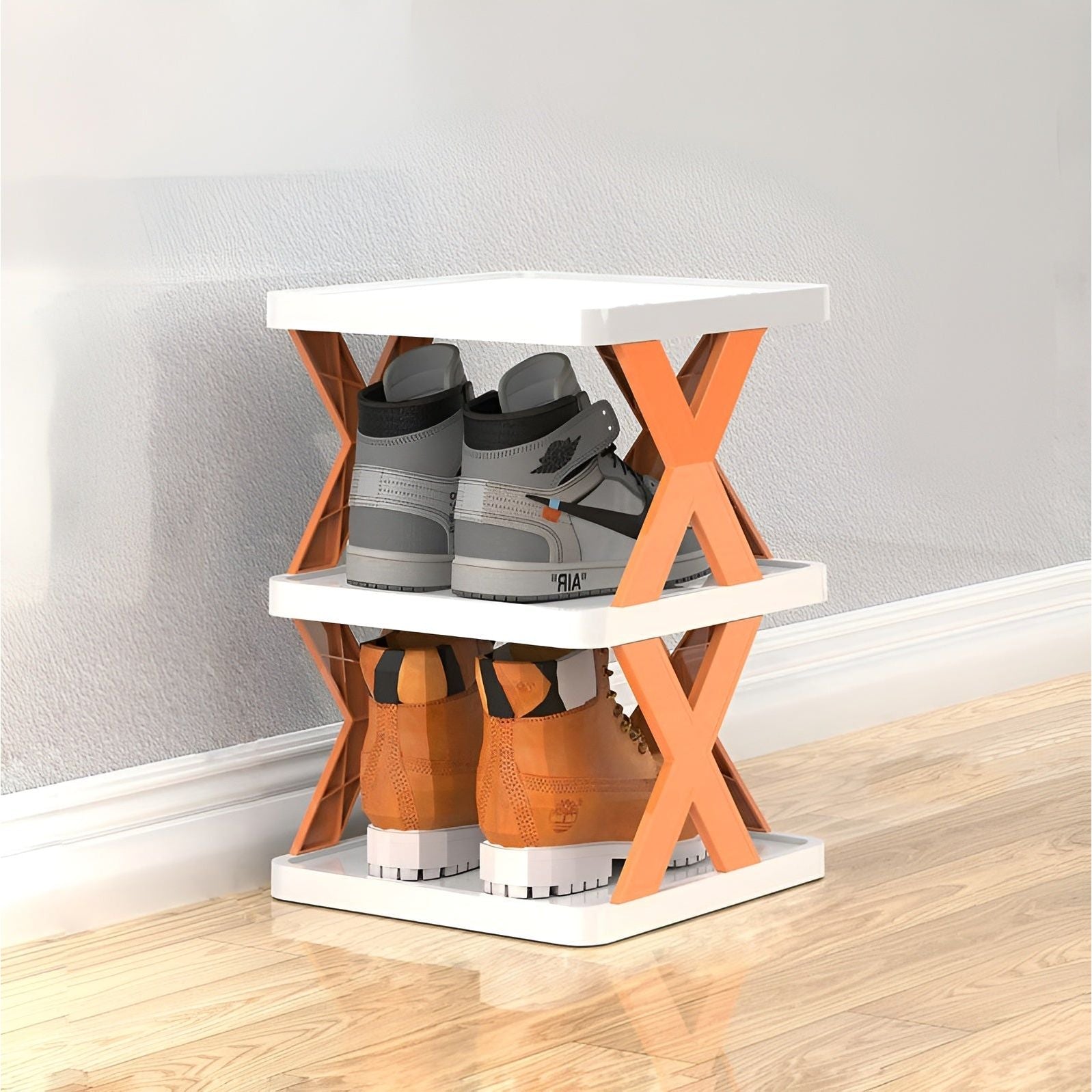Compact Collapsible Shoe Organizer Rack - Luxicro