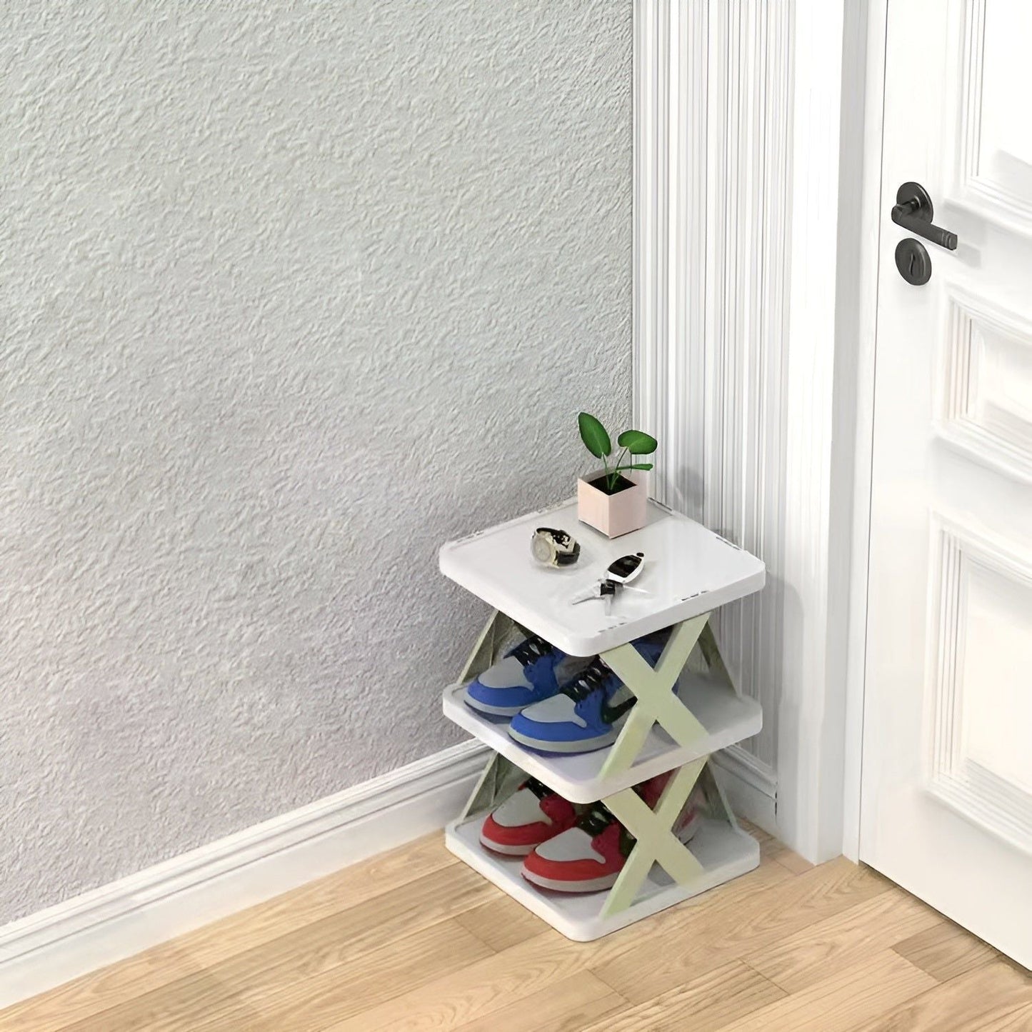 Compact Collapsible Shoe Organizer Rack