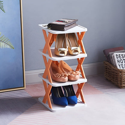 Compact Collapsible Shoe Organizer Rack