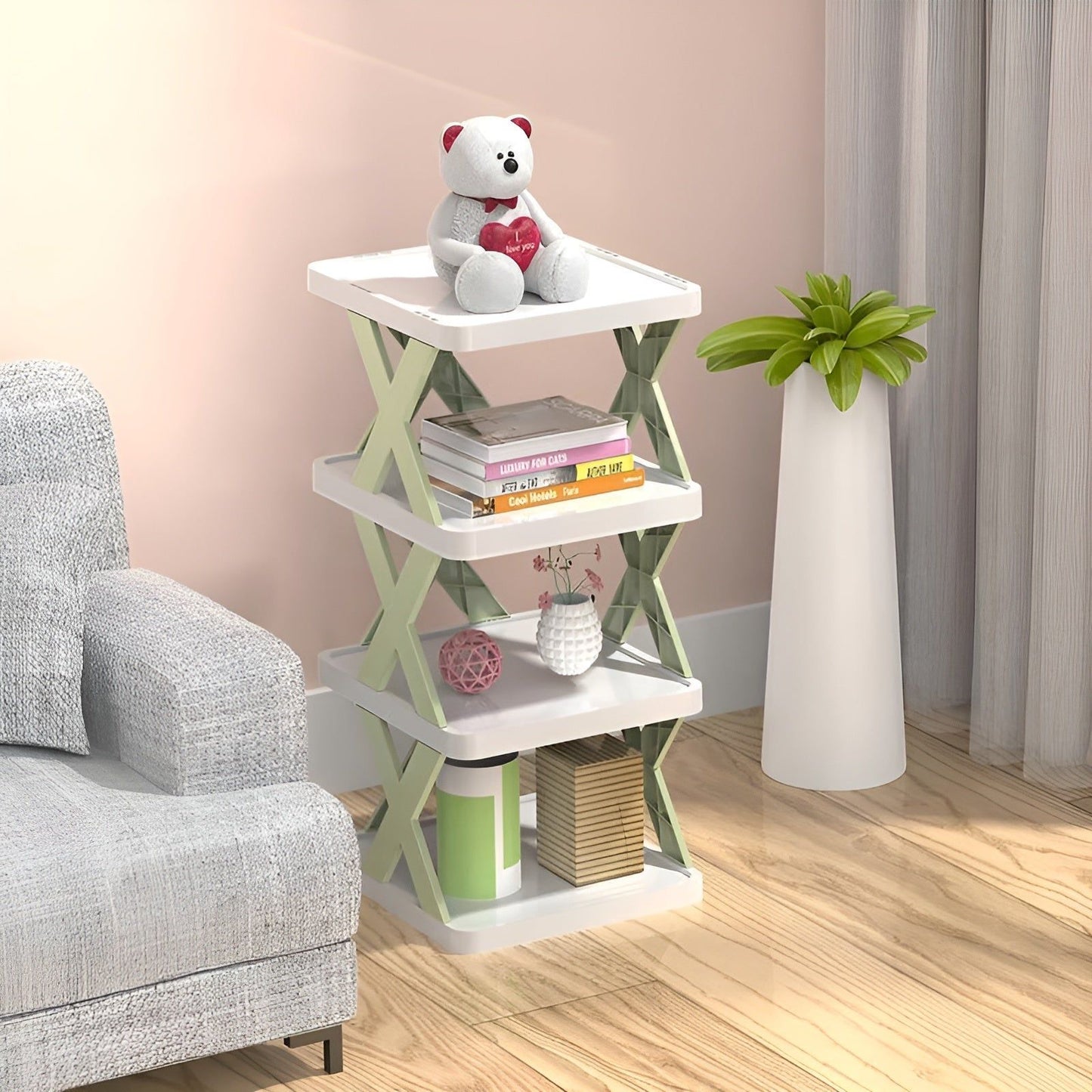Compact Collapsible Shoe Organizer Rack