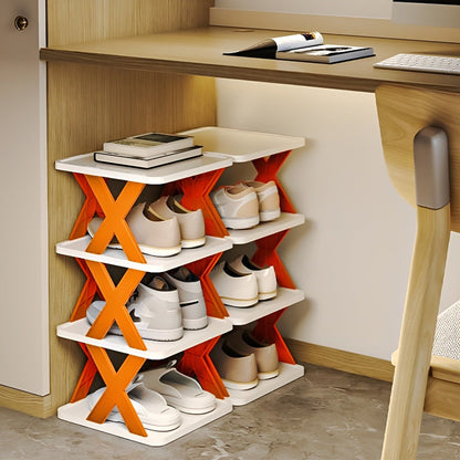 Compact Collapsible Shoe Organizer Rack