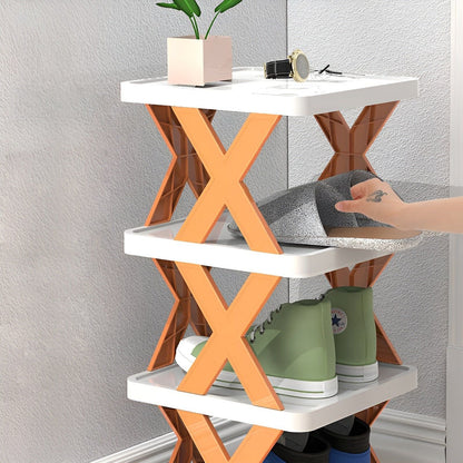 Compact Collapsible Shoe Organizer Rack