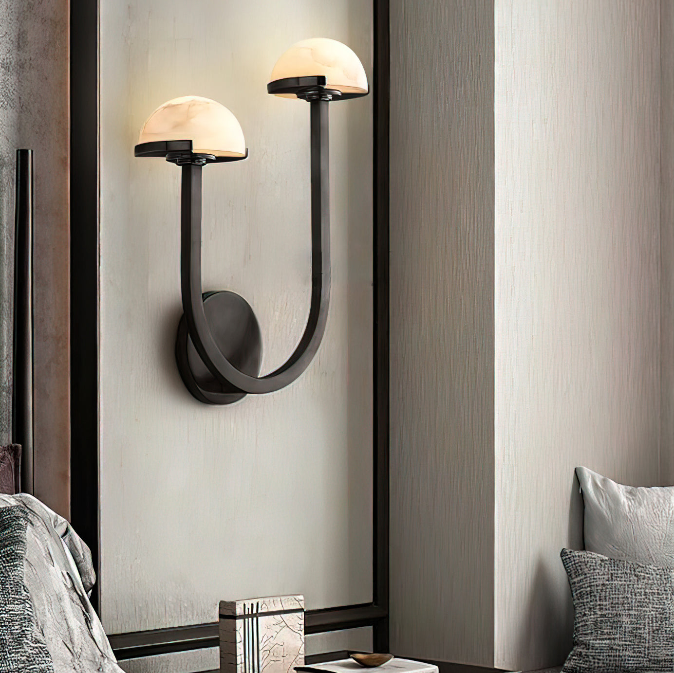 Soft White Stone Wall Lamp