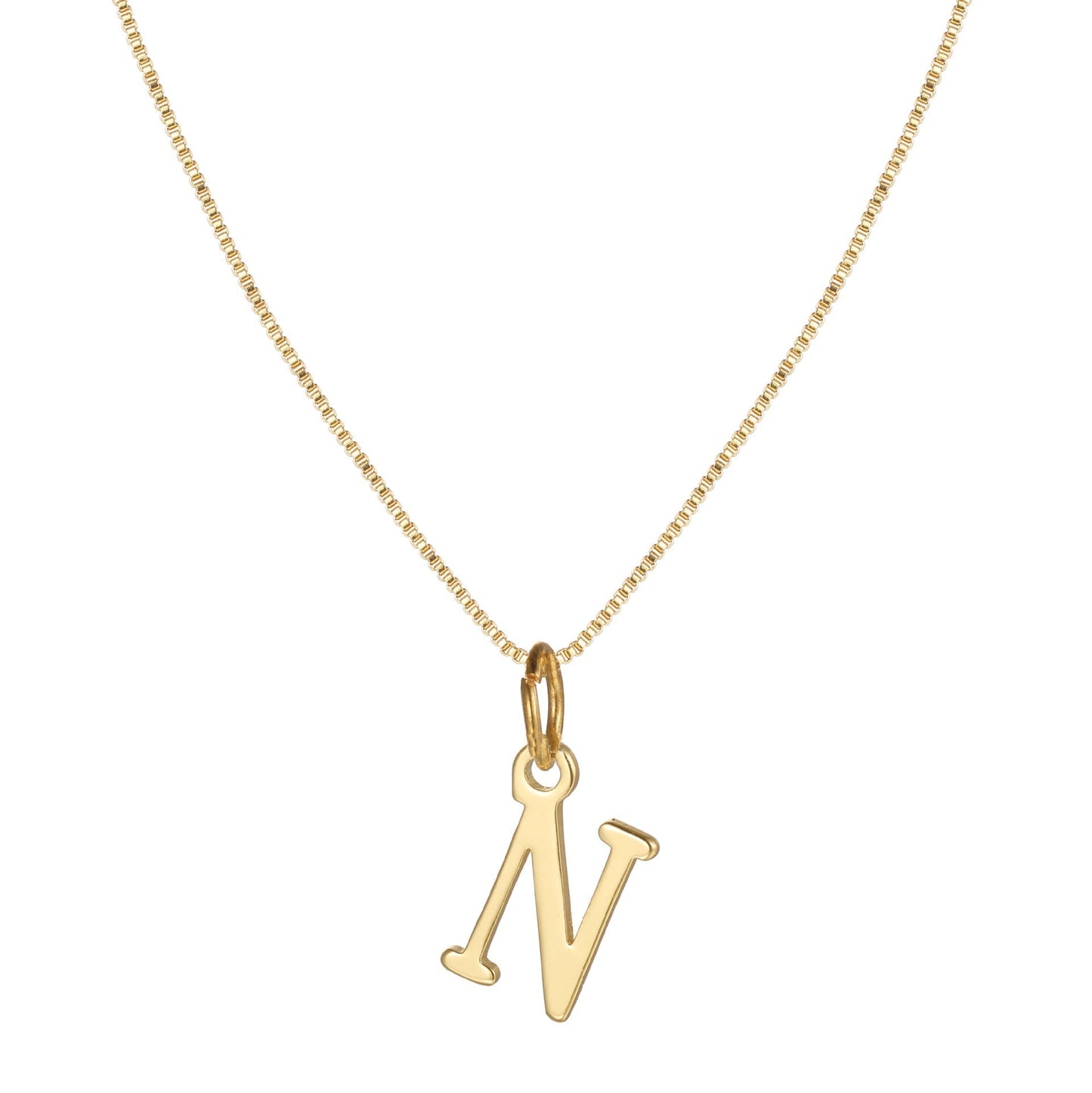 Classic 14k Gold Monogram Pendant Necklace