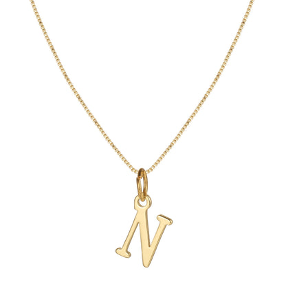 Classic 14k Gold Monogram Pendant Necklace