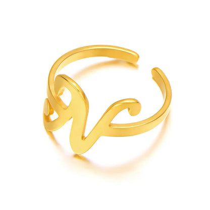 Custom Engraved Initial Silver Ring