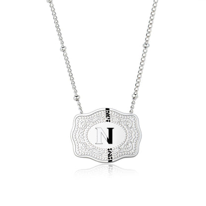 Dainty Monogram Pendant Necklace With Charm