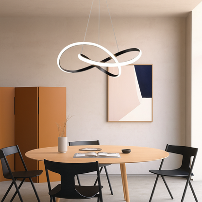 Modern Black Metal Drop Light Pendant