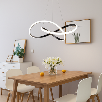 Modern Black Metal Drop Light Pendant