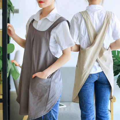 Asian-Style Adjustable Crossback Apron - Luxicro