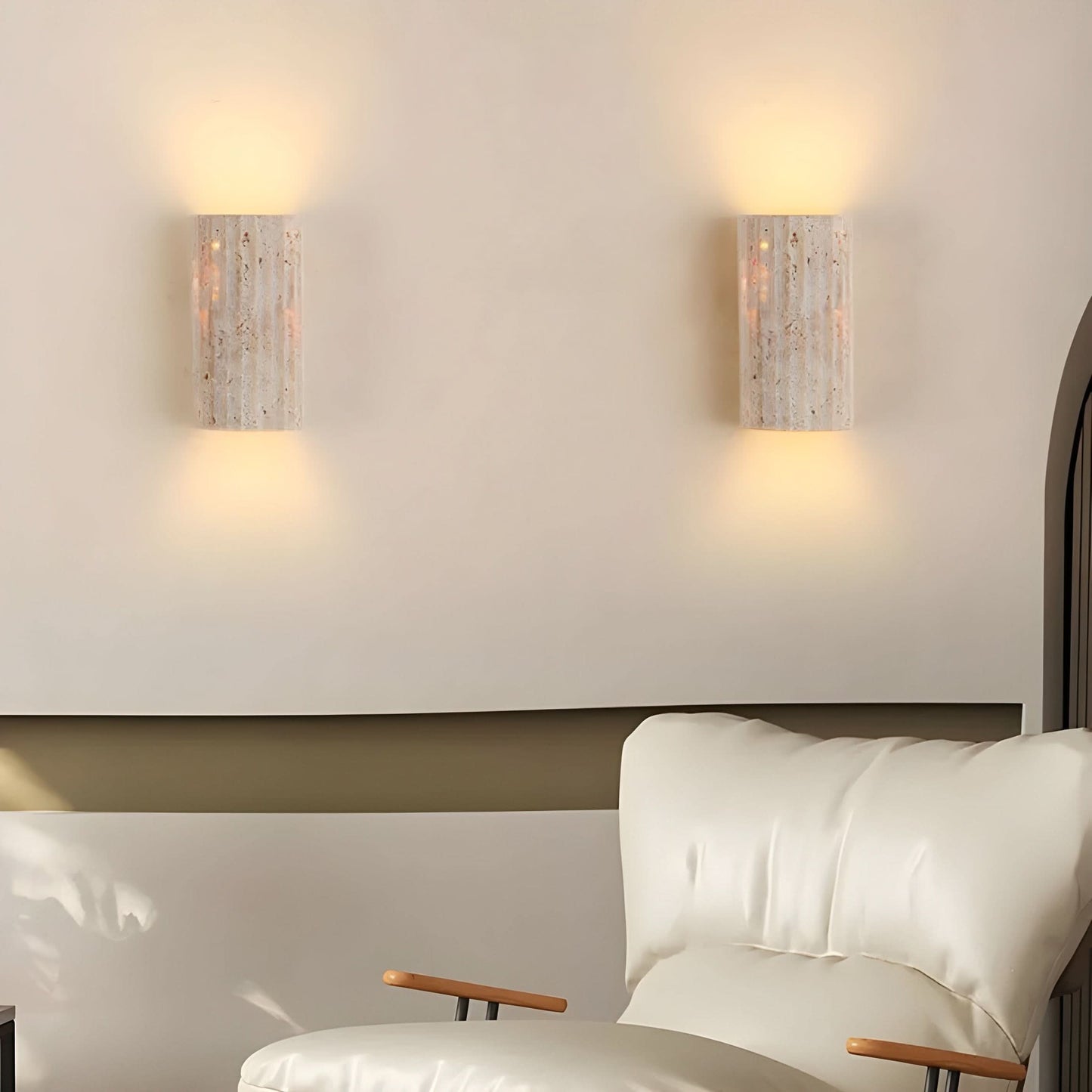 Rustic Rock LED Sconce Lighting Fixture - Luxicro