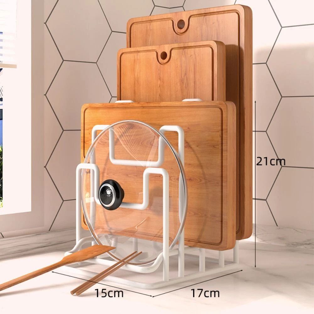 Space Saving Pot Lid Holder & Tray