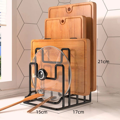 Space Saving Pot Lid Holder & Tray