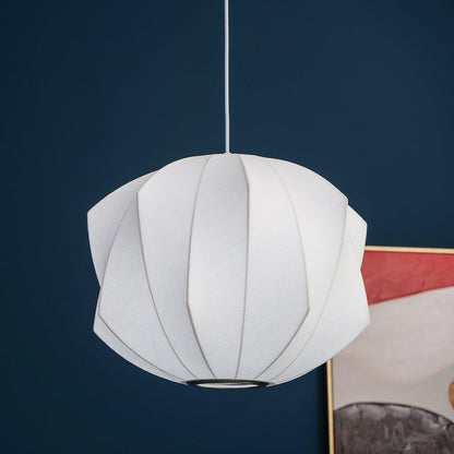 Scandinavian Glass Drop Pendant Light in Wood Tone