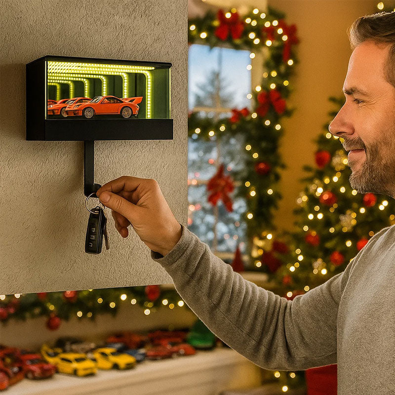 Bright Wall Mount Key Rack with LED Light - Luxicro