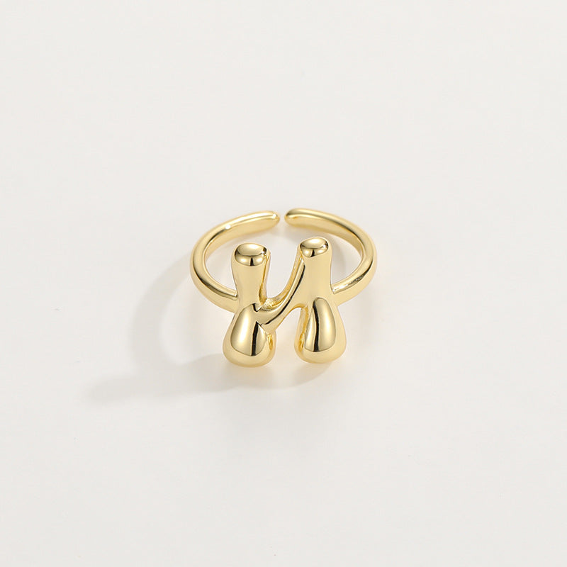 Stylish Monogram Letter Ring