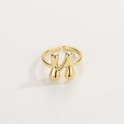 Stylish Monogram Letter Ring