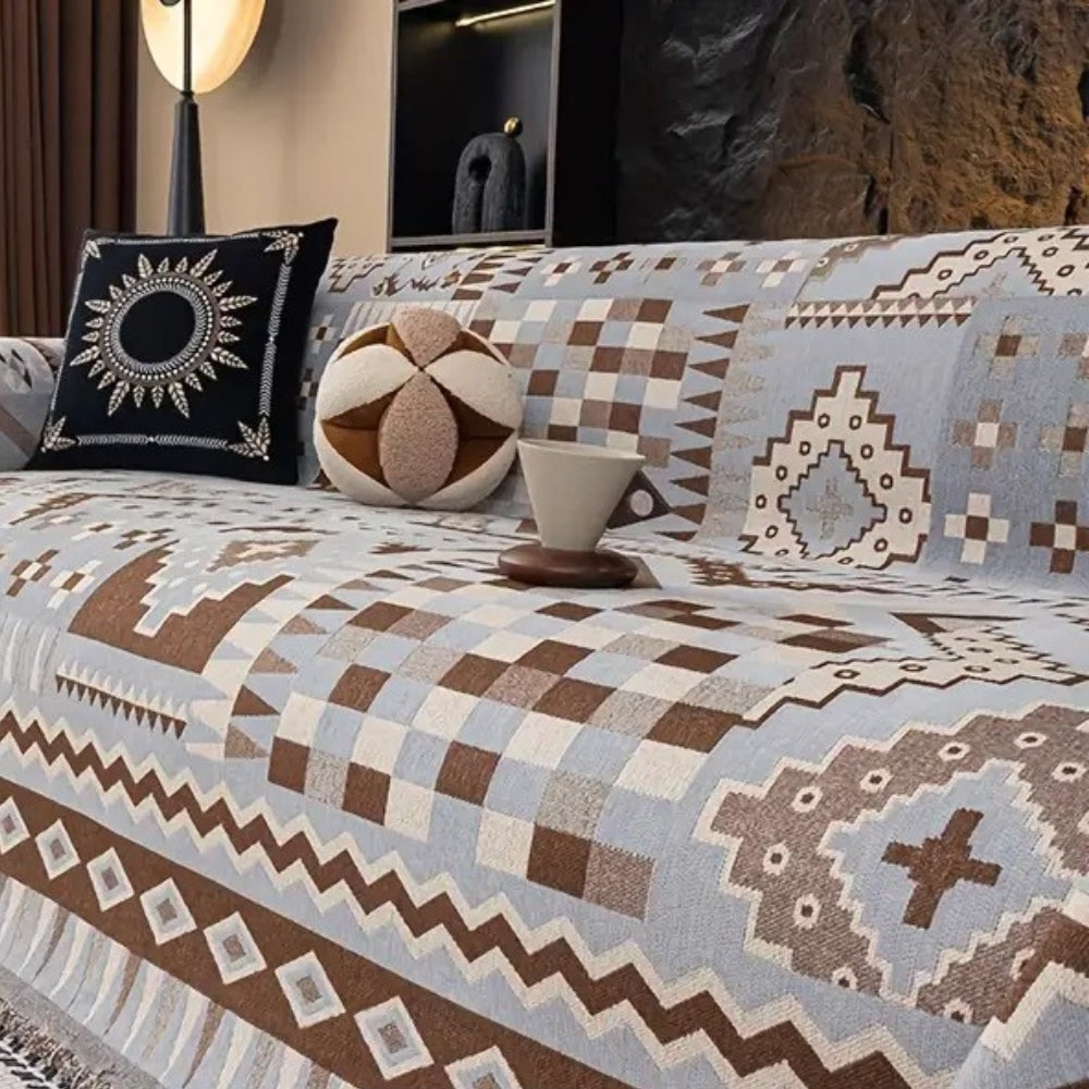 Bohemian Style Woven Couch Cover