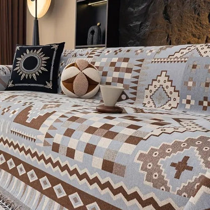 Bohemian Style Woven Couch Cover