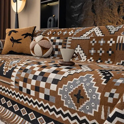 Bohemian Style Woven Couch Cover
