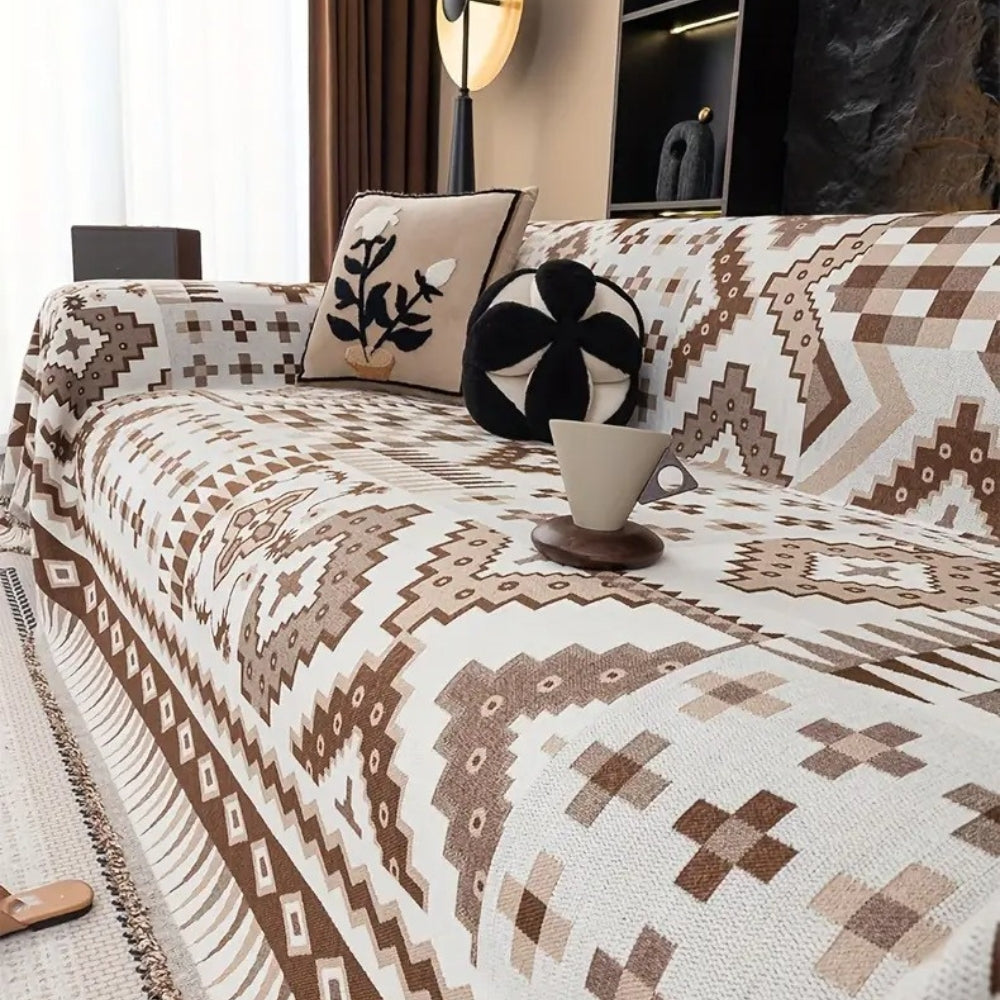 Bohemian Style Woven Couch Cover