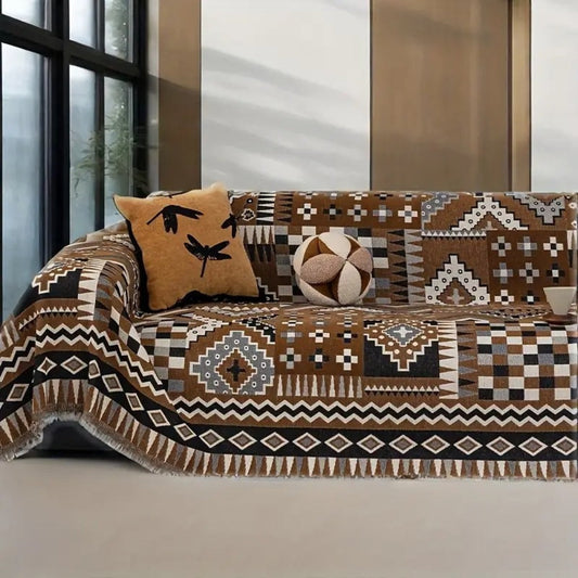 Bohemian Style Woven Couch Cover - Luxicro