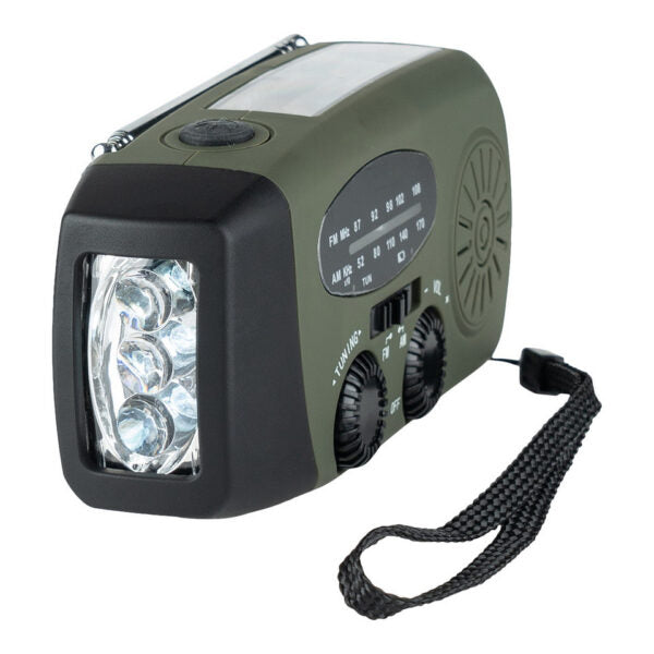 Compact Survival Radio with Light & Battery Charger