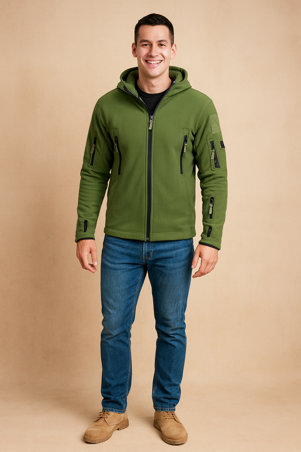 Warm Water Resistant Mens Hooded Jacket - Luxicro