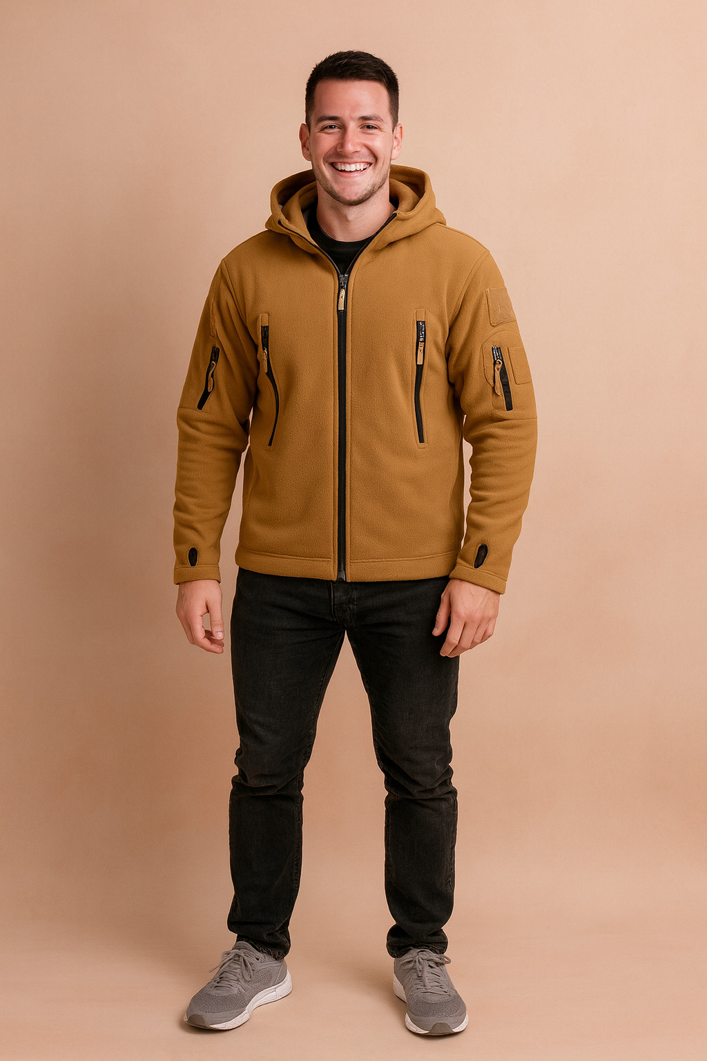Warm Water Resistant Mens Hooded Jacket