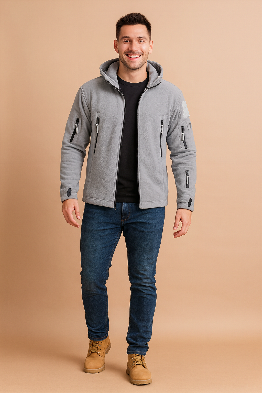 Warm Water Resistant Mens Hooded Jacket