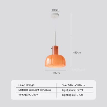 Classic Elegant Glass Hanging Lamp