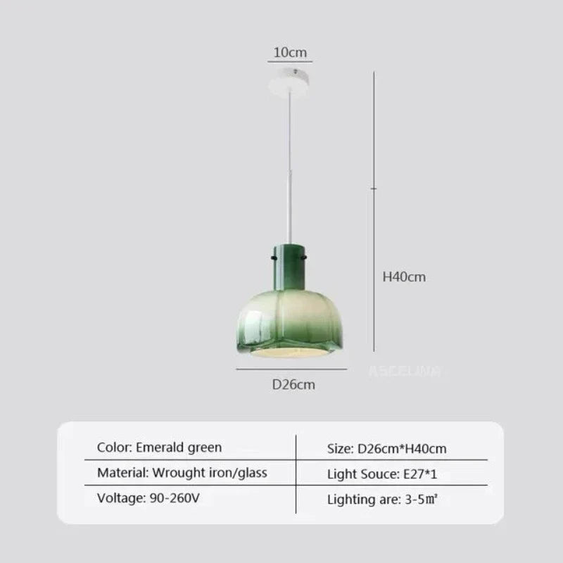 Classic Elegant Glass Hanging Lamp