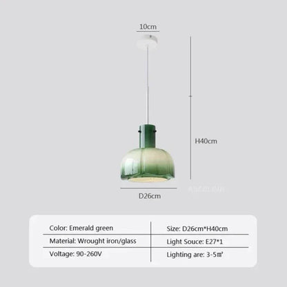 Classic Elegant Glass Hanging Lamp