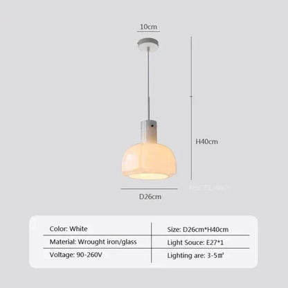Classic Elegant Glass Hanging Lamp