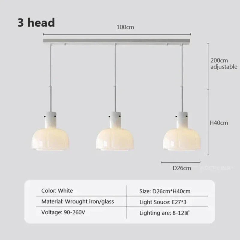 Classic Elegant Glass Hanging Lamp