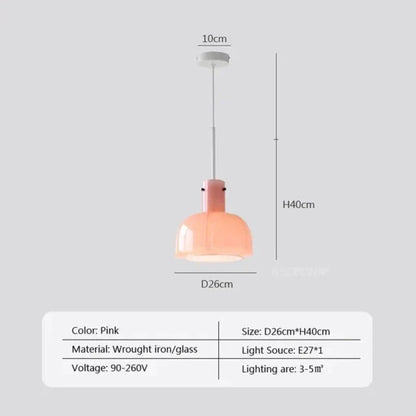 Classic Elegant Glass Hanging Lamp