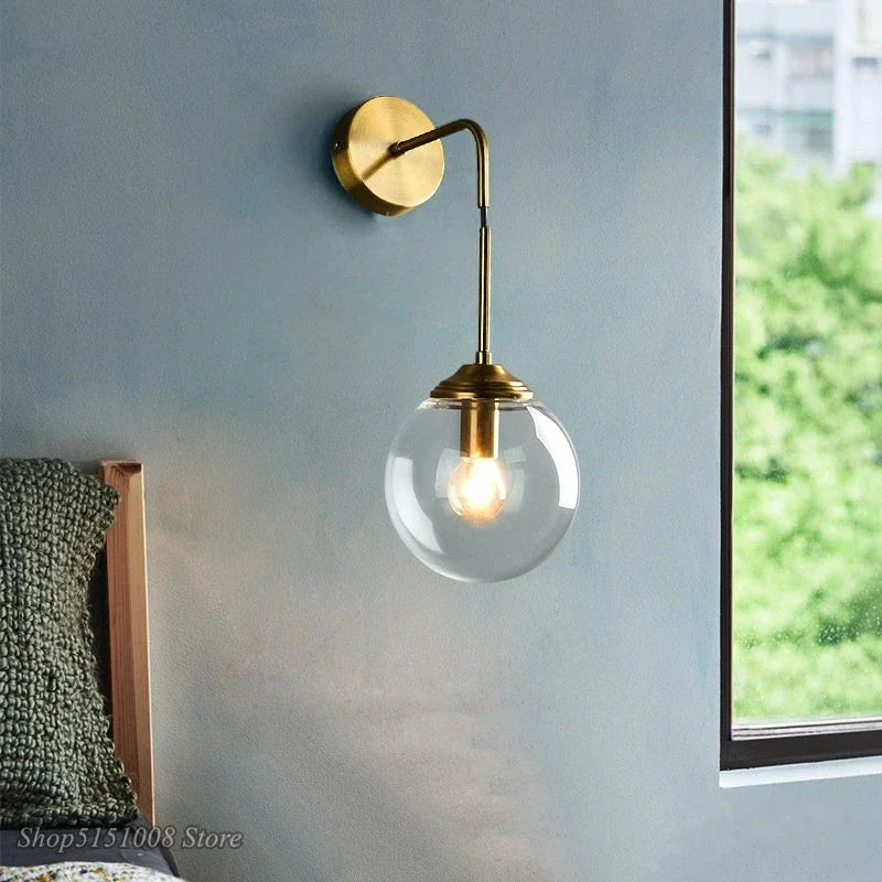 Contemporary Scandinavian Glass Wall Lamp Fixture - Luxicro