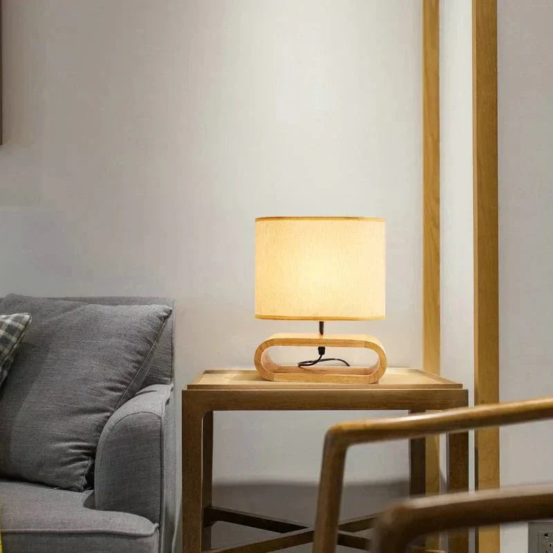 Cozy Wooden Desk Lamp with Soft Light